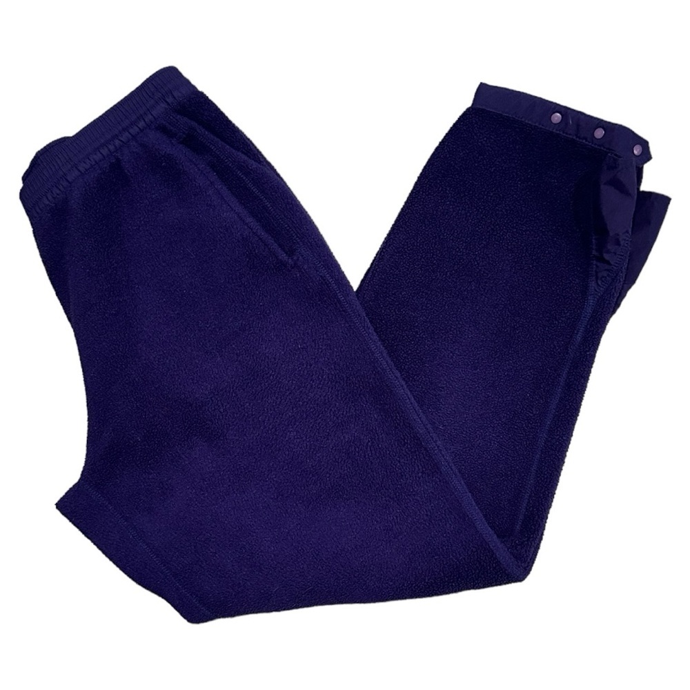 Vintage Patagonia Gorpcore Y2K Purple Fleece Snap Hem Pants Women’s S USA Made